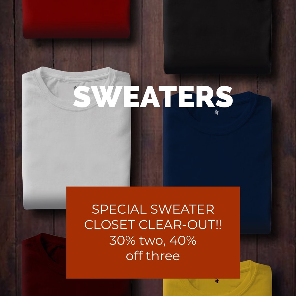 Closet clear-out on all sweaters!!